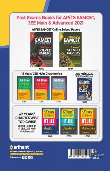 Telangana EAMCET Chapterwise Solutions 2020-2018 Mathematics for 2021 Exam