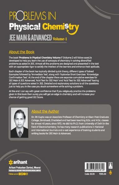 Problems in Physical Chemistry JEE Main and Advanced Volume 1