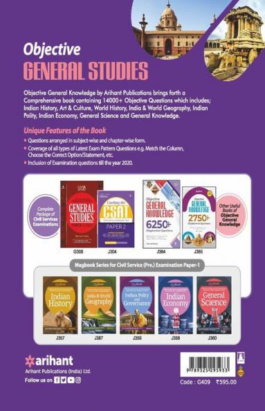 14000+ Chapterwise Questions Objective General Studies for UPSC /Railway/Banking/NDA/CDS/SSC and other competitive Exams