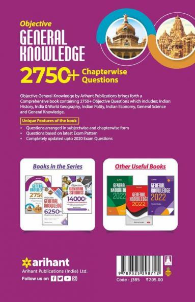 Objective General Knowledge Chapterwise Collection of 2750 + Question