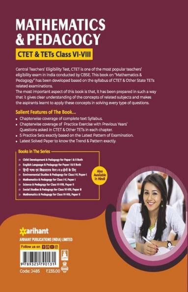 CTET and TET Mathematics and Pedagogy for Class 6 to 8 for 2021 Exams