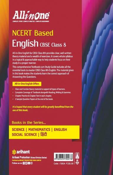 CBSE All in one NCERT Based English Class 8 for 2022 Exam (Updated edition for Term 1 and 2)