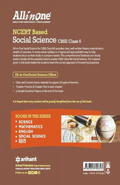 CBSE All In One NCERT Based Social Science Class 6 for 2022 Exam (Updated edition for Term 1 and 2)