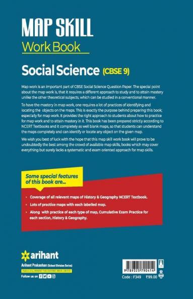 Map Skill Workbook Social Science Class 9
