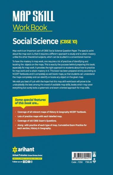 Map Skill Workbook Social Science Class 10