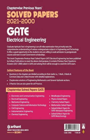 Electrical Engineering Solved Papers GATE 2022