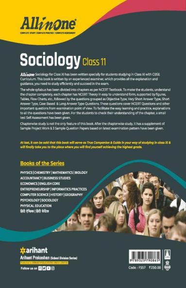 CBSE All In One Sociology Class 11 for 2022 Exam (Updated edition for Term 1 and 2)