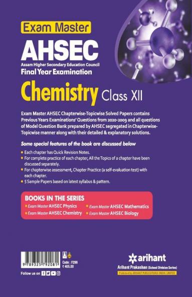 Exam Master AHSEC Chemistry Class 12 2021-22