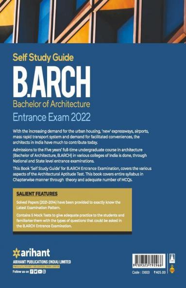 Study Guide for B.Arch 2022