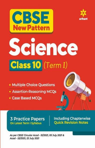 CBSE New Pattern Science Class 10 for 2021-22 Exam (MCQs based book for Term 1)