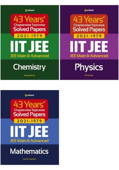 IIT - JEE ( Mains & Advanced) 41-Years Set Of 3-Books (Chem. + Phy. + Maths. ) Chapterwise Topicwise Solved Papers (2020-1979)