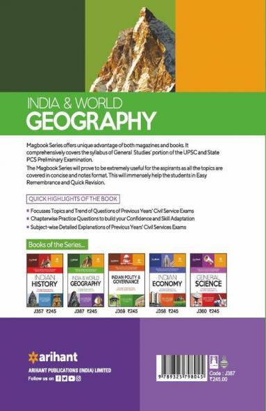Magbook India & World Geography for Civil services prelims/state PCS & other Competitive Exam 2022