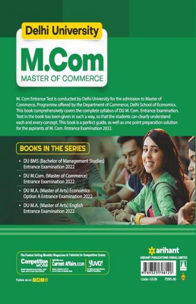 Delhi University M.Com Honours Entrance Exam 2022