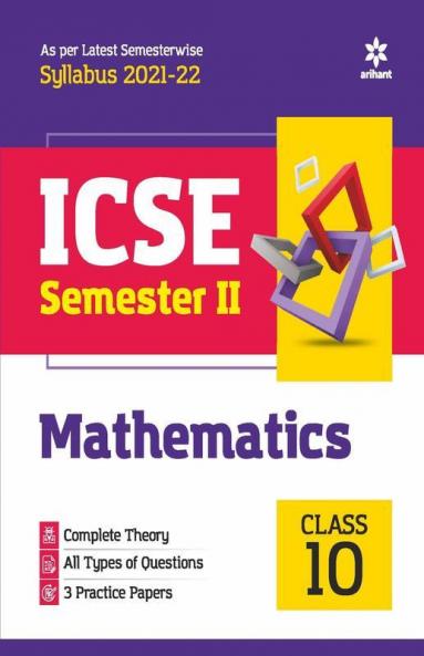 Arihant ICSE Mathematics Semester 2 Class 10 for 2022 Exam