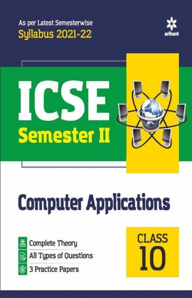Arihant ICSE Computer Application Semester 2 Class 10 for 2022 Exam