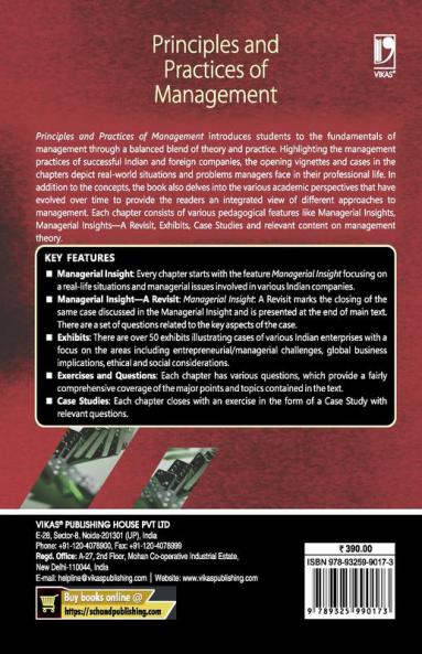 PRINCIPLES AND PRACTICES OF MANAGEMENT