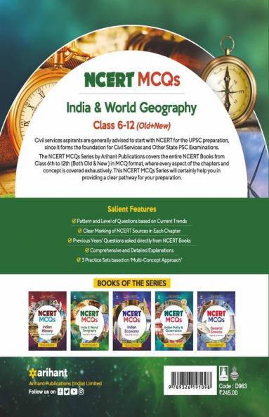 NCERT MCQs India & World Geography Class 6-12 (Old + New) for UPSC State PSC and Other Competitive Exams Highly Useful for Upsc State Psc and Other Competitive Exams