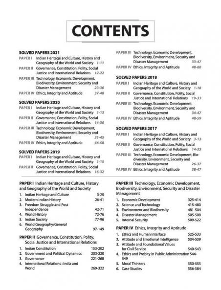IAS Mains Civil Services General Studies Chapterwise Solved Papers (2021-1997)