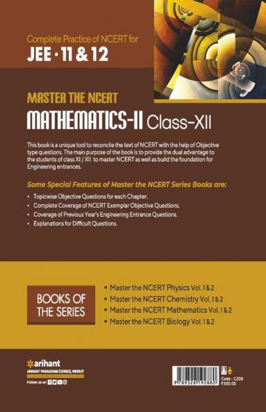 Master The NCERT for JEE Mathematics - Vol.2