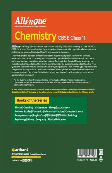 CBSE All In One Chemistry Class 11 2022-23 Edition