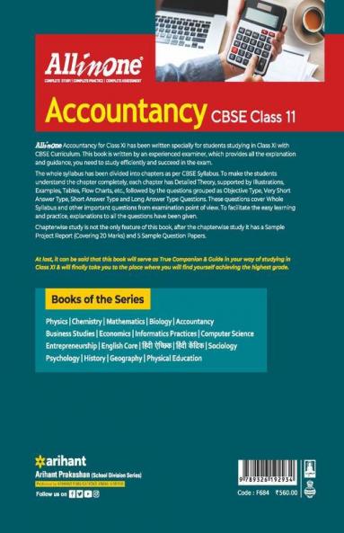 CBSE All In One Accountancy Class 11 2022-23 Edition