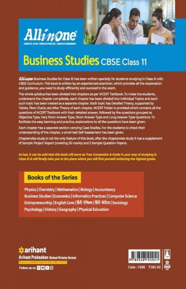 CBSE All In One Business Studies Class 11 2022-23 Edition
