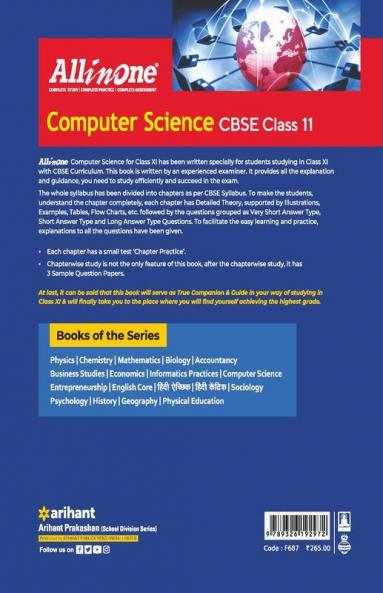 CBSE All In One Computer Science Class 11 2022-23 Edition