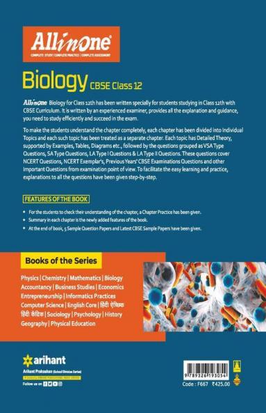 CBSE All In One Biology Class 12 2022-23 Edition