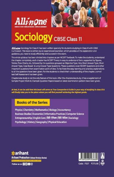 CBSE All In One Sociology Class 11 2022-23 Edition