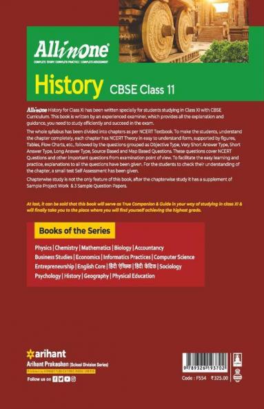 CBSE All In One History Class 11 2022-23 Edition