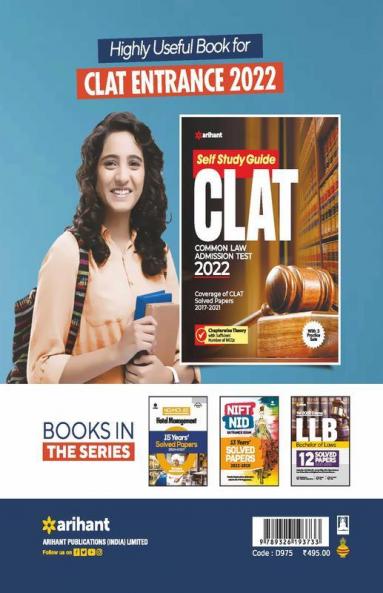 CLAT 2022 12 Practice Sets with 2 Solved Papers (2021 & 2020)