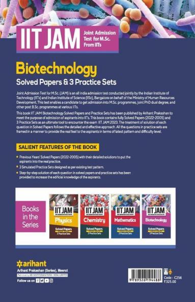 IIT JAM Biotechnology Solved Papers (2022-2005) and 3 Practice Sets