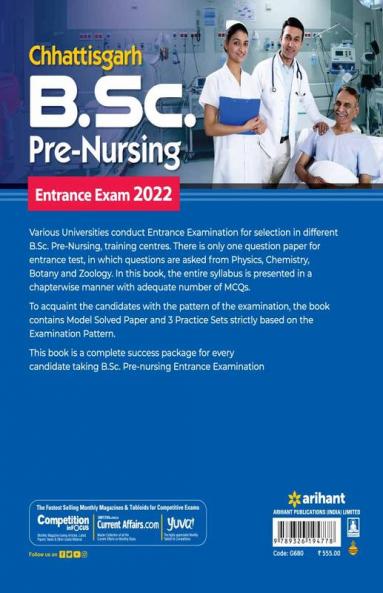 Chhattisgarh B.Sc. Pre. Nursing Exam 2022