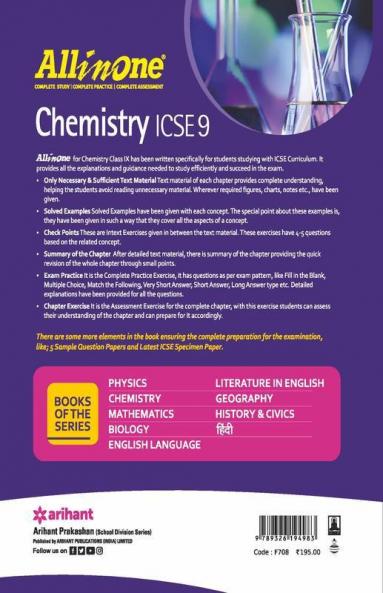 All In One Chemistry ICSE Class 9 2022-23 Edition