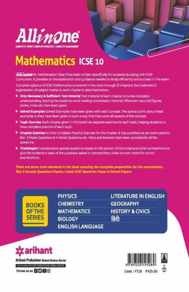 All In One Mathematics ICSE Class 10 2022-23 Edition