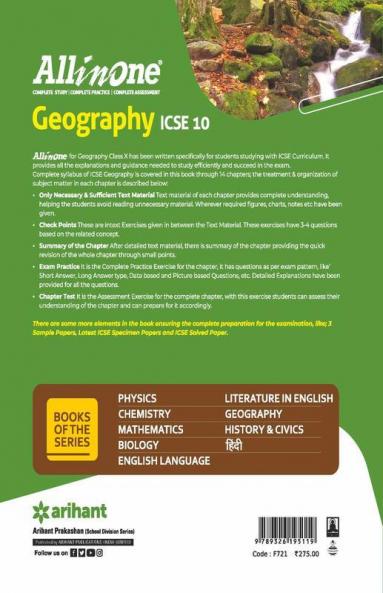 All In One Geography ICSE Class 10 2022-23 Edition