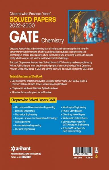 GATE Chapterwise Previous Years Solved Papers (2022-2000) Chemistry