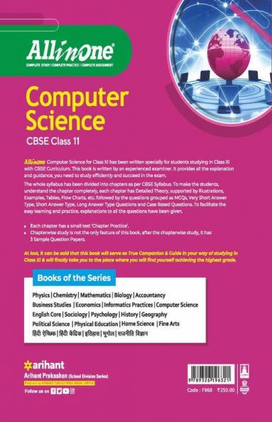 Cbse All in One Computer Science Class 11 2022-23 (as Per Latest Cbse Syllabus Issued on 21 April 2022)