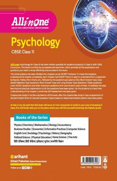 Cbse All in One Psychology Class 11 2022-23 (as Per Latest Cbse Syllabus Issued on 21 April 2022)