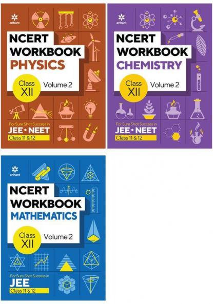 NCERT Workbook Volume 2 Class 12 Physics  Chemistry and Mathematics (Set of 3 Books)