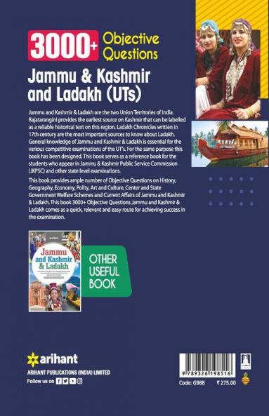 3000+ Objective Questions Jammu & Kashmir and Ladakh (UTs)