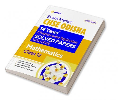 Exam Master CHSE Odisha Mathematics Class 12 2022-23