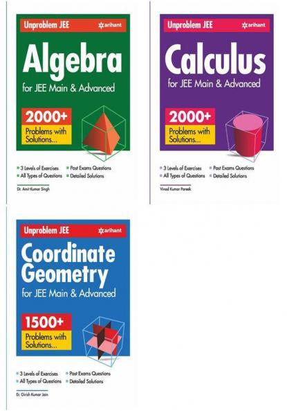 Unproblem JEE Algebra Calculus Coordinate Geometry For JEE Main & Advanced ( Combo Set of 3 Books )
