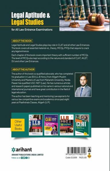 Legal Aptitude & Legal Studies For All Law Entrance Examinations CLAT AILETAMU DU JMICUET