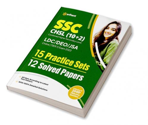 SSC CHSL (10+2) Combined Higher Secondary Level Tier 1 15 Practice Sets & 12 Solved Papers 2023