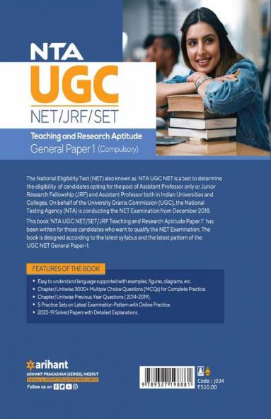 NTA UGC NET / JRF / SET General Paper 1 Teaching & Research Aptitude