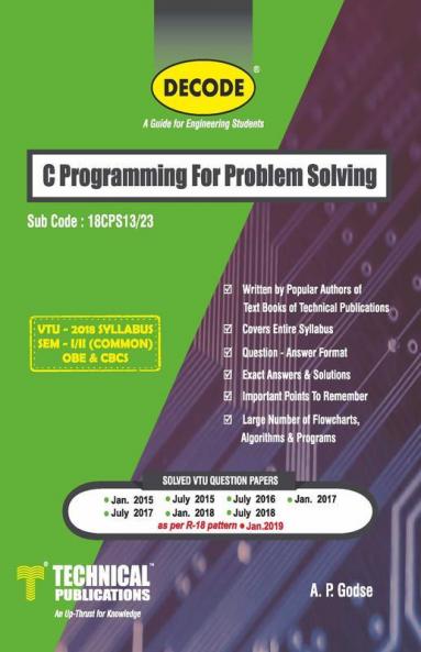 C Programming for Problem Solving