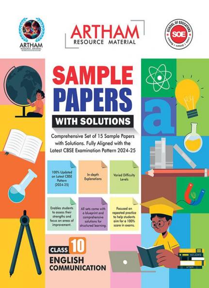 Set of 15 Sample Papers with Solutions Class 10 English Communicative