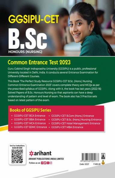 GGSIPU CET B.Sc Honours (Nursing) Common Entrance Exam Guide 2023