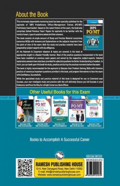 IBPS: PO/MT (Probationary Officers/Management Trainees) Preliminary Exam Guide